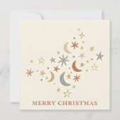 Boho Star Cluster Christmas Feestdagenkaart (Voorkant)