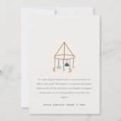 Boho Star Moon Cloud Baby Photo Faire-part de nais (Dos)