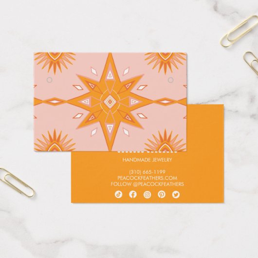 Boho Stars Écouter Collier Bijoux Display Card (Bureau)