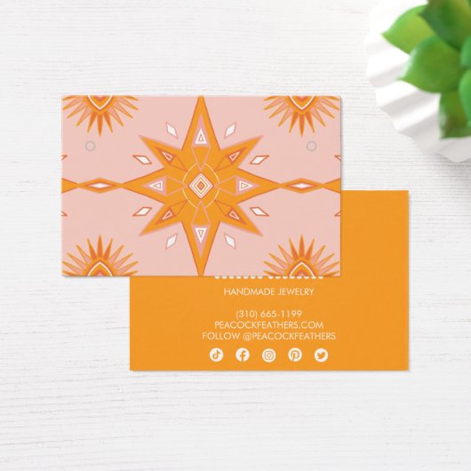 Boho Stars Écouter Collier Bijoux Display Card (Bureau)