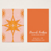 Boho Stars Écouter Collier Bijoux Display Card (Devant & derrière)