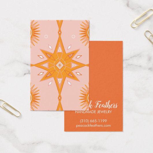 Boho Stars Écouter Collier Bijoux Display Card (Bureau)