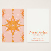 Boho Stars Écouter Collier Bijoux Display Card (Devant & derrière)