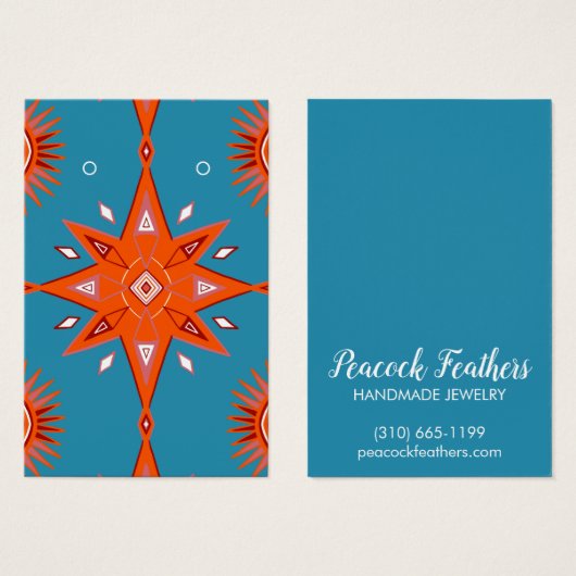 Boho Stars Écouter Collier Bijoux Display Card (Devant & derrière)