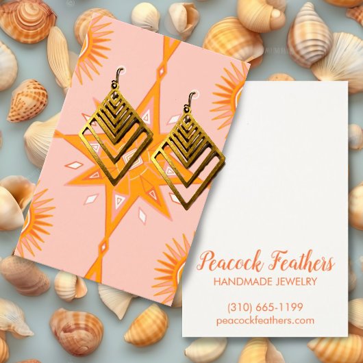 Boho Stars Écouter Collier Bijoux Display Card