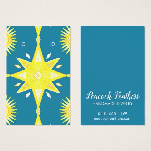 Boho Stars Écouter Collier Bijoux Display Card (Devant & derrière)