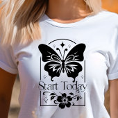 Boho Start Vandaag Vlinder Motivatie Tri-Blend Shirt