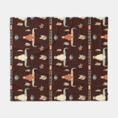 Boho Steer Pattern Fleece Deken (Voorkant (Horizontaal))