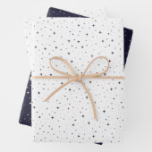 boho sterren kerst en viering ontwerp inpakpapier vel (In situ)