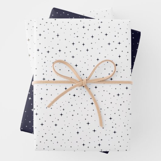 boho sterren kerst en viering ontwerp inpakpapier vel (In situ)