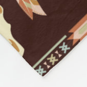 Boho Stier Patroon Fleece Deken (Hoek)