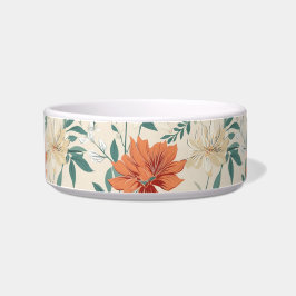 Boho-stijl bloemen patroon lichte kleuren voerbakje