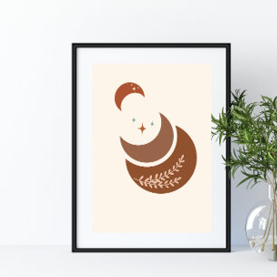 Boho stijl Boheemse minimalistische kunst ontwerp Foto Afdruk