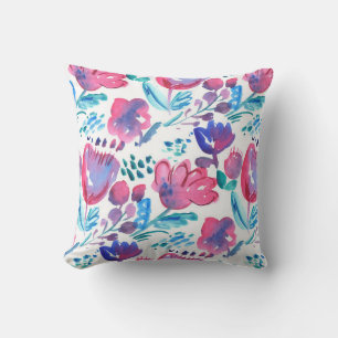 boho stijl floral rustic hand-getekende illustrati kussen