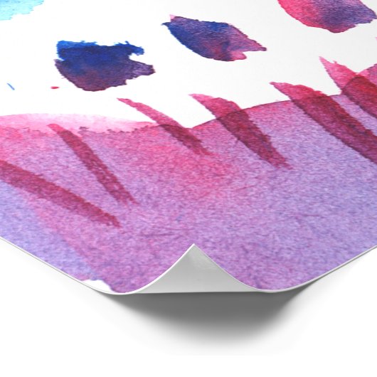 boho stijl floral rustic hand-getekende illustrati poster (Hoek)