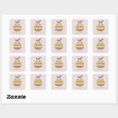 Boho Stippen Bundel Neutraal Baby shower Vierkante Sticker (Vel)