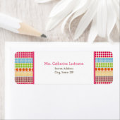 Boho Stippen & Roze Adreslabel Sticker (Insitu)