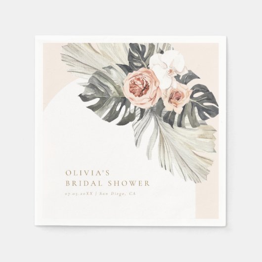 Boho Stof Bloemengrote Boog Servet (Voorkant)