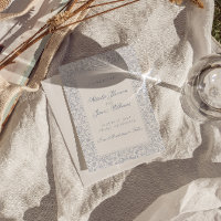 Boho Stofblauw Bloemig Prachtig Botanisch Huwelijk