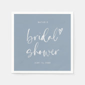 Boho Stofblauw Bruidsdouche Servet (Voorkant)