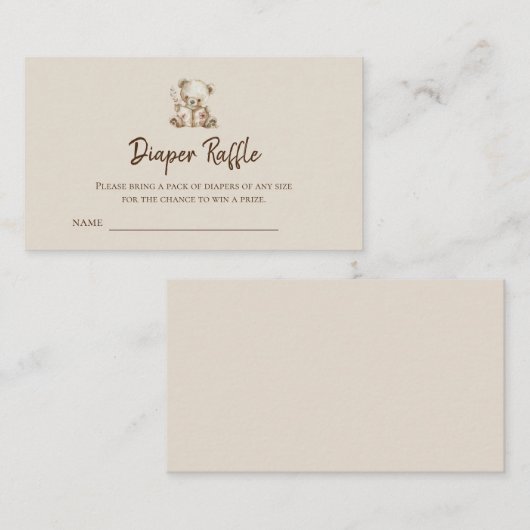 Boho Storybook Beer Luier Raffle Tickets Informatiekaartje (Voorkant / Achterkant)