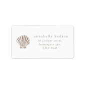 Boho Strand Schelp Baby Shower Label (Voorkant)
