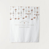 Boho Strand Schelp Welkom Bord Wandkleed (Voorkant)