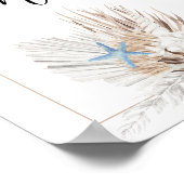 Boho Strand Tafelnummer Poster (Hoek)