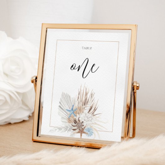 Boho Strand Tafelnummer Poster