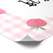 Boho Strawberry Berry Sweet Birthday Welkom Poster (Hoek)