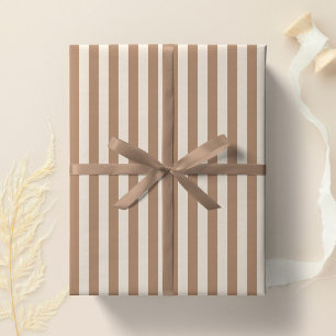Boho streep gestreepte neutrale minimalistische aa cadeaupapier