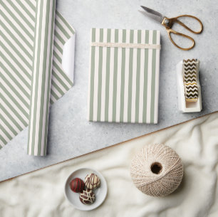 Boho streep gestreepte neutrale minimalistische be cadeaupapier