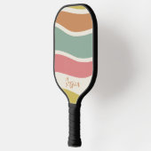 Boho Strip Patroon Aangepaste naam Pickleball Padd Paddle (Links)