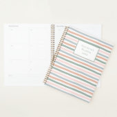 Boho Stripe rose Bleu Sage Vert Terracotta annuel (Devant avec enveloppe)
