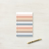 Boho Stripes Numbered Post-it Notes (Op bureau)