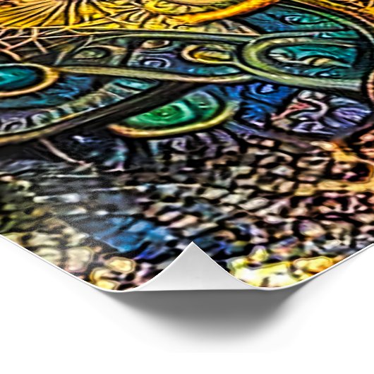 Boho Style Abstract Art Poster (Coin)