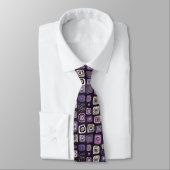 Boho Style Abstrait violet Cravate (Attaché)