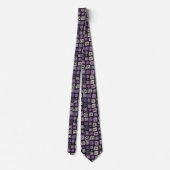 Boho Style Abstrait violet Cravate (Dos)