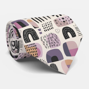 Boho Style Abstrait violet Cravate