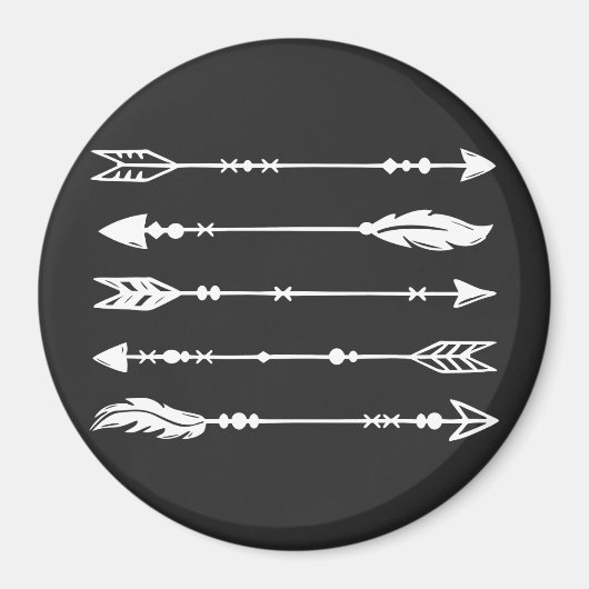 Boho Style Arrows in White Magneet (Voorkant)