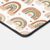 Boho Style Brown Tan Rainbow Heart Motif (Coin)