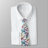 Boho Style Colorful Feathers Patroon Stropdas (Gebonden)