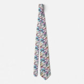 Boho Style Colorful Feathers Patroon Stropdas (Achterkant)