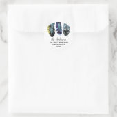 Boho Style Feathers Round Return Adresse Étiquette (Sac)