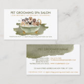 Boho Style Grooming Pet Bath Spa Cats Dogs Visitekaartje (Voorkant / Achterkant)