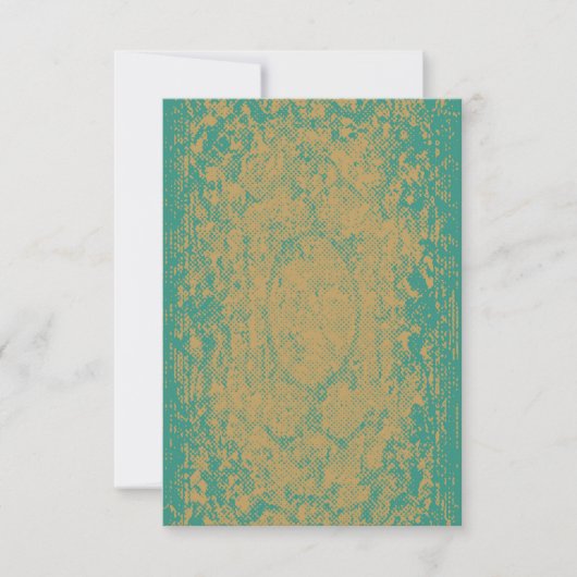 Boho Style Halftone Grunge Blank Invitation Kaart (Voorkant)