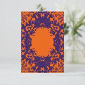 Boho Style Halftone Grunge Texture Invitation Kaart (Staand voorkant)