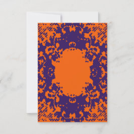 Boho Style Halftone Grunge Texture Invitation Kaart