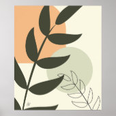Boho Style Leaf Abstract Poster (Voorkant)