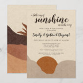 Boho Style Ray Of Sunshine Baby shower Invitation (Devant / Derrière)